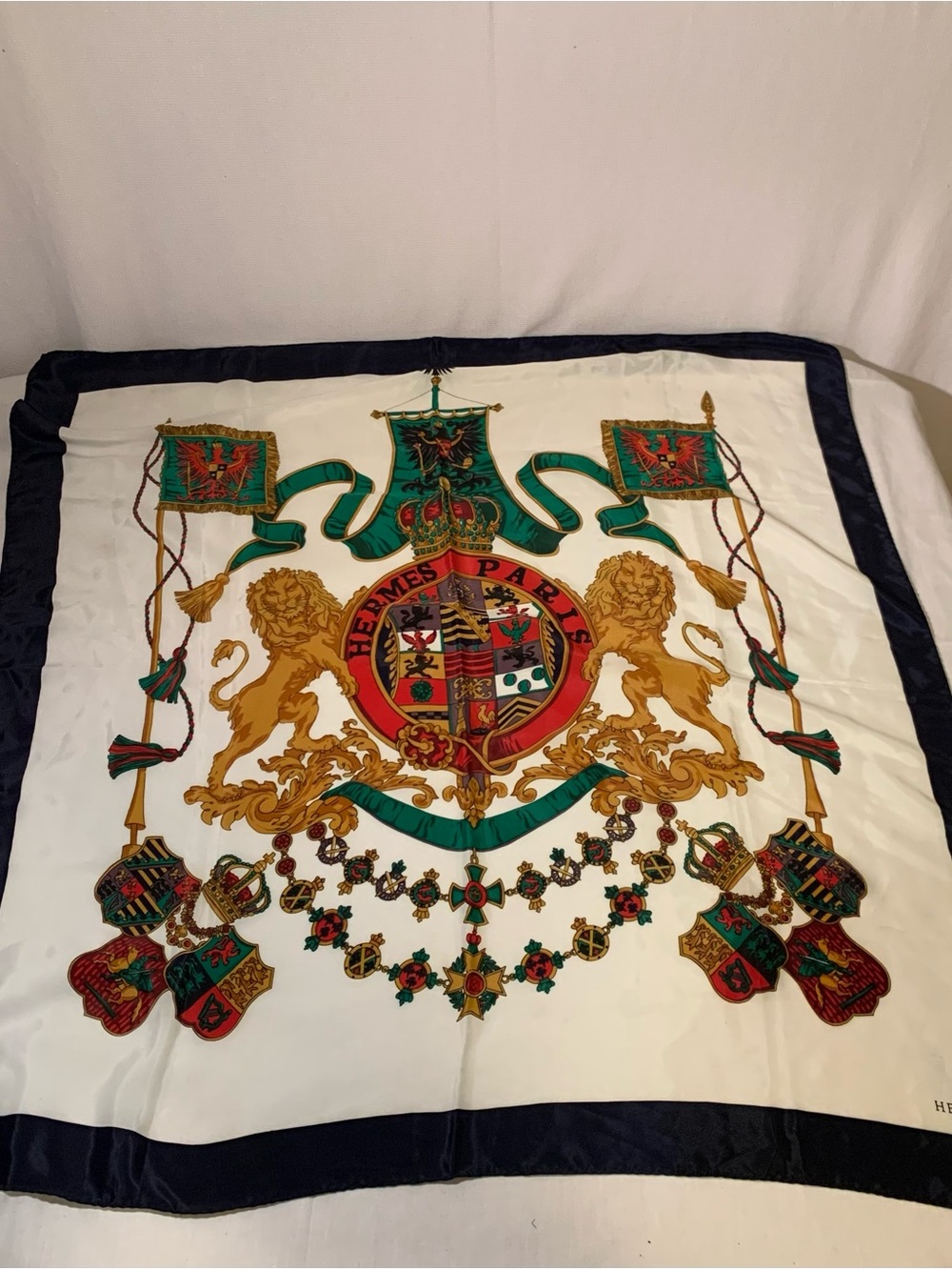 Hermès 'Crête de Lion' Silk Scarf